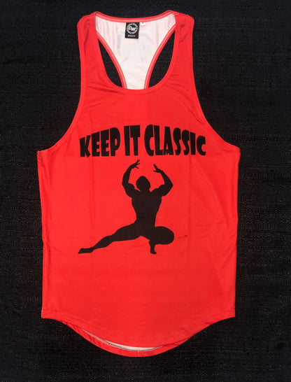 RED KEEP IT CLASSIC MUSCLE TEE